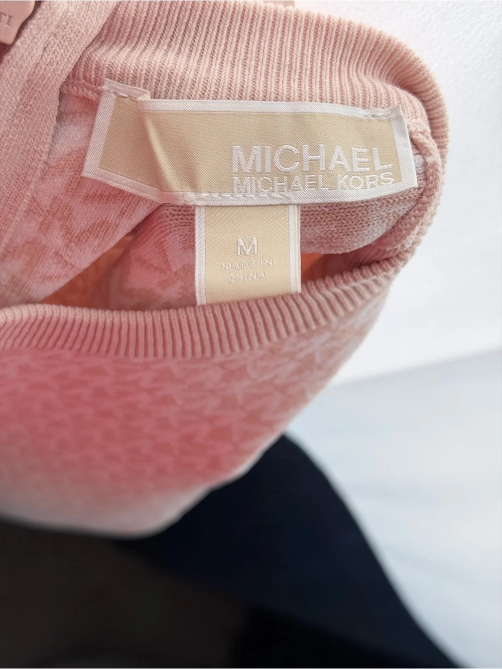 Michael Kors Logo Pink Knit Sheath Dress - Elegant Everyday Style